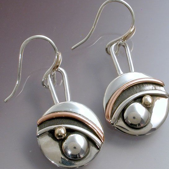 Vintage Silver Pearl Rounded Earrings-Maryam Jewelry
