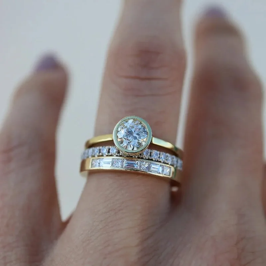 Vintage Bright Ring Set-Maryam Jewelry