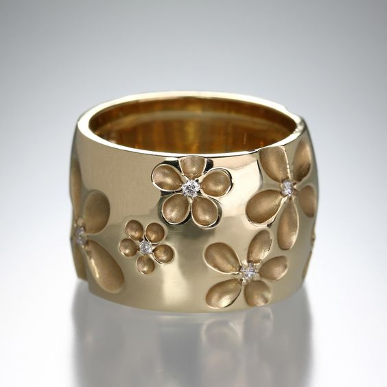 Vintage Gold Daisy Ring-Maryam Jewelry