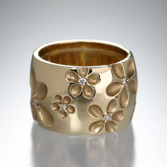 Vintage Gold Daisy Ring-Maryam Jewelry
