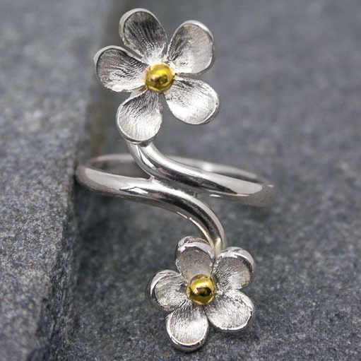 Vintage Silver Daisy Ring-Maryam Jewelry