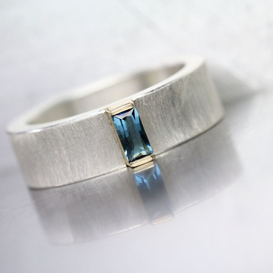 Vintage Sky Glass silver Ring-Maryam Jewelry