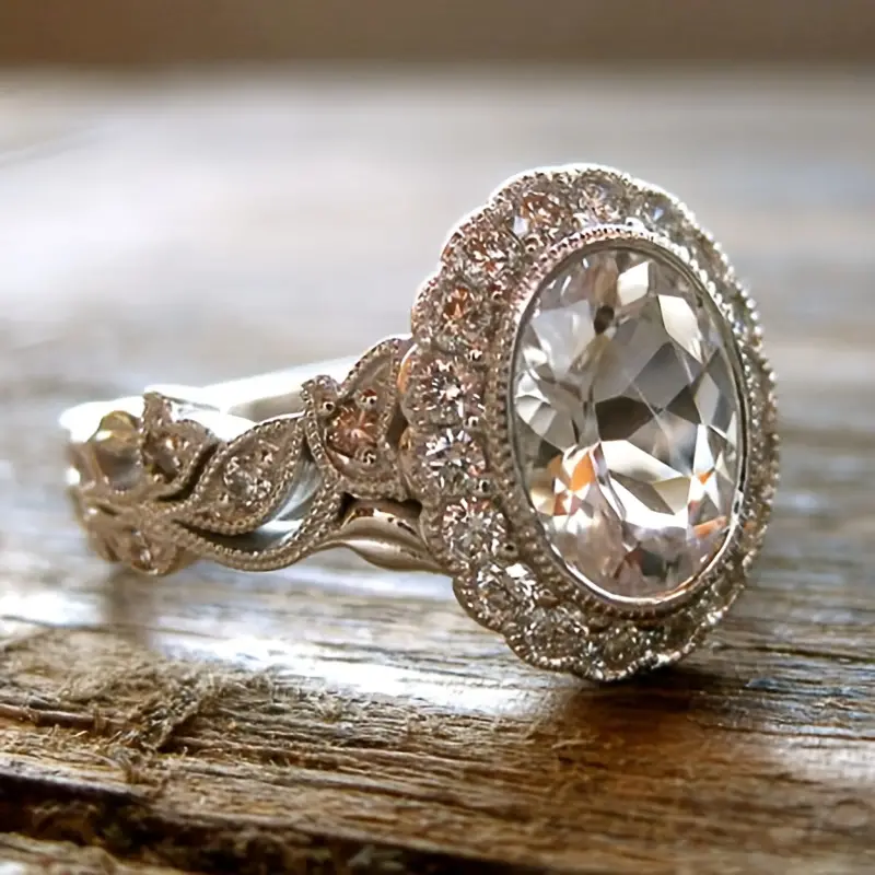 Vintage Inlaid Glass Bright Ring-Maryam Jewelry