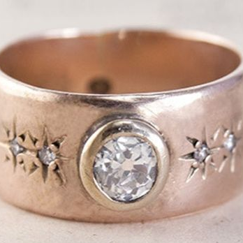 Vintage Zirconia Rose Gold Plated Ring-Maryam Jewelry