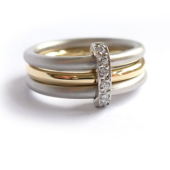 Vintage Layered Gold & Silver Plated Ring-Maryam Jewelry