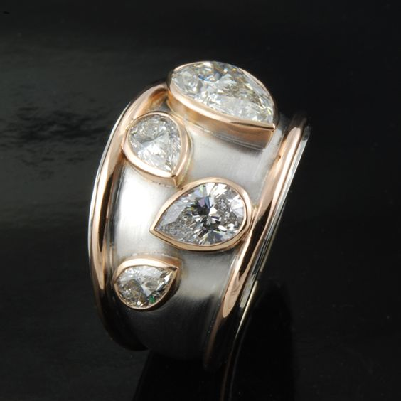 Vintage Zirconia Inlaid Gold Plated Ring-Maryam Jewelry
