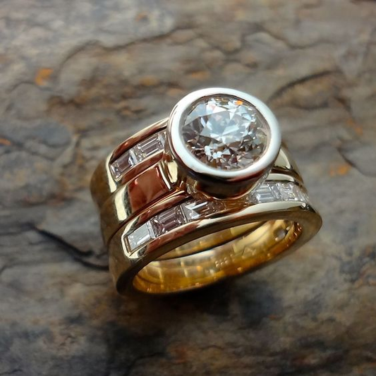 Vintage Layered Glass Ring-Maryam Jewelry