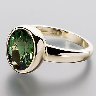 Vintage Green Glass Ring-Maryam Jewelry