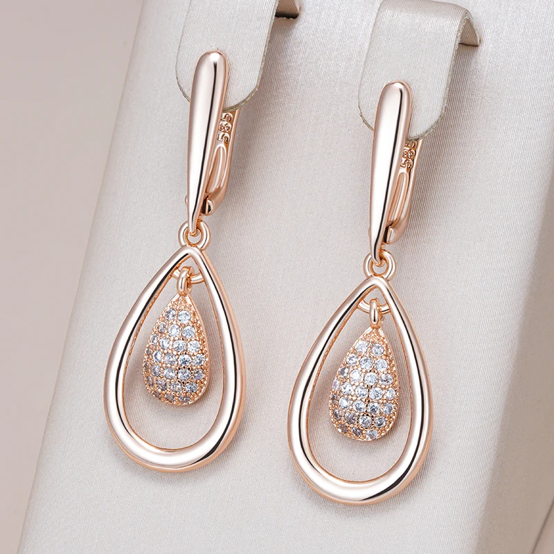 Elegant Shiny Hollow Drop Earrings-Maryam Jewelry