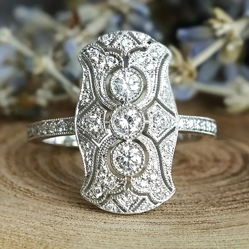 Vintage Brilliant Silver Ring-Maryam Jewelry