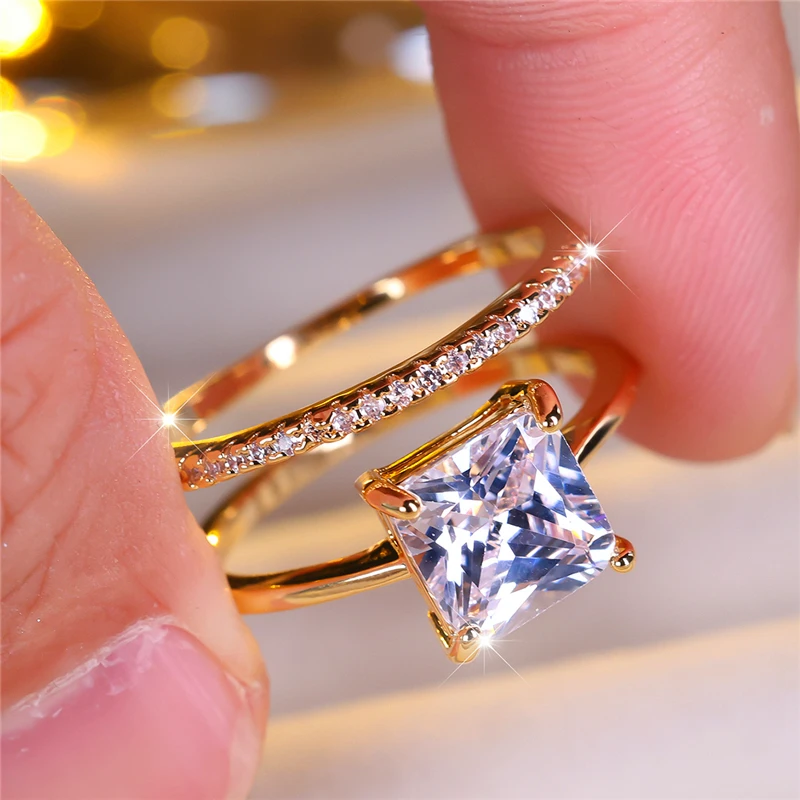 Vintage Brilliant Ring Set-Maryam Jewelry