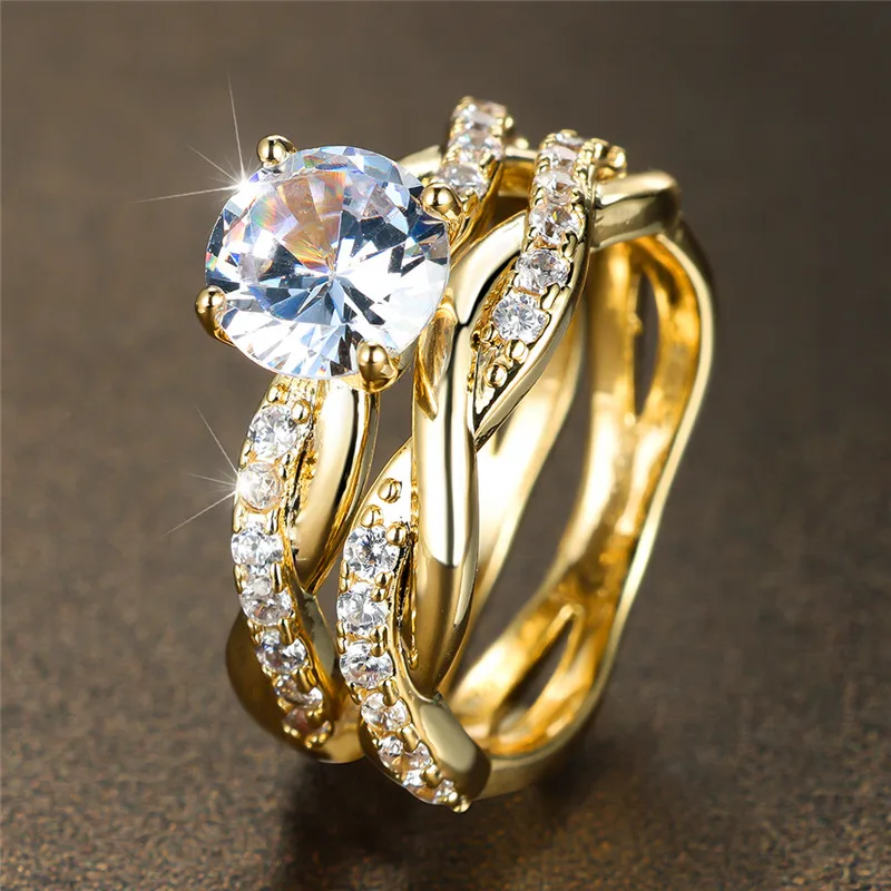 Vintage Sparkling Ring Set-Maryam Jewelry