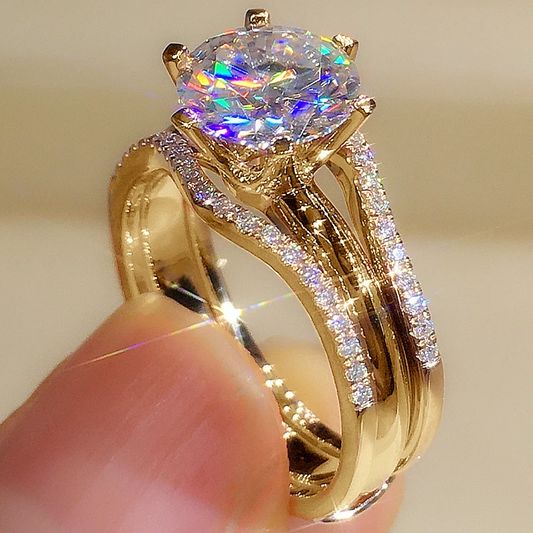 Vintage Colorful Sparkling Ring Set-Maryam Jewelry
