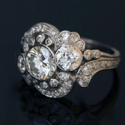 Vintage Crystal Rounds Ring-Maryam Jewelry