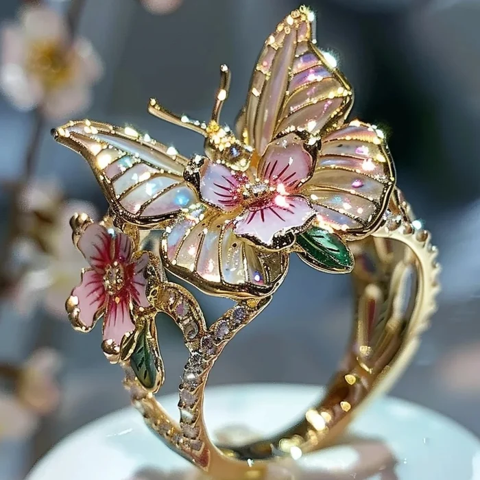 Vintage Golden Canifis Floral Ring-Maryam Jewelry