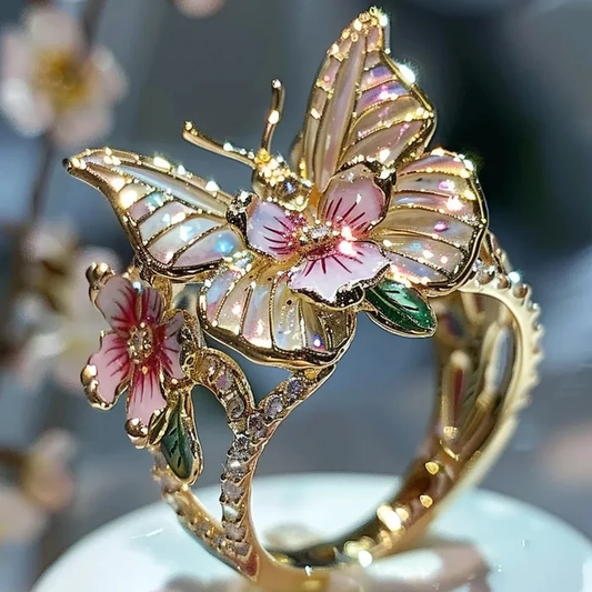 Vintage Golden Canifis Floral Ring-Maryam Jewelry