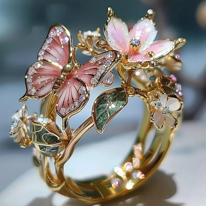 Vintage Golden Prifddinas Floral Ring-Maryam Jewelry