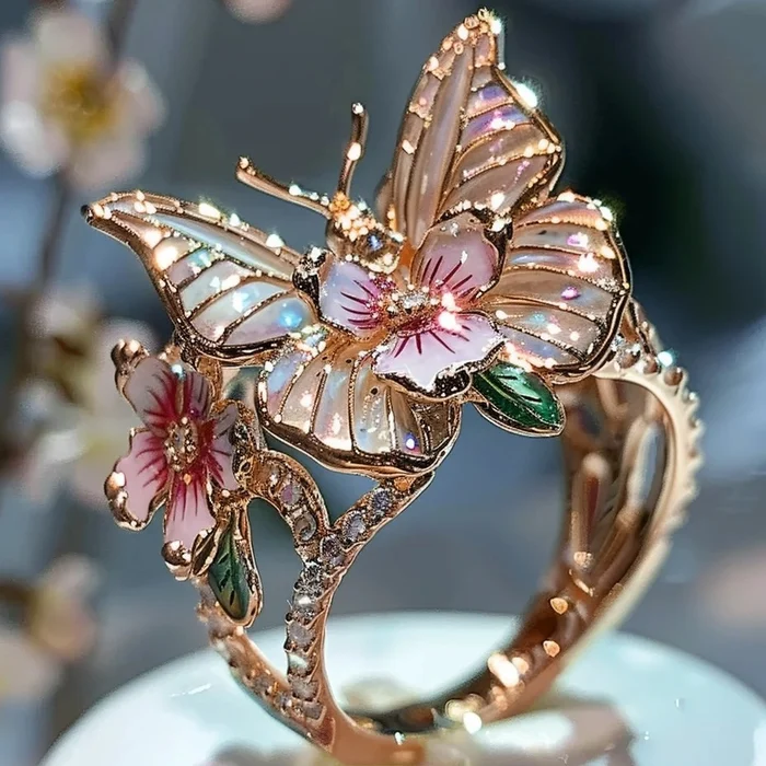 Vintage Golden Canifis Floral Ring-Maryam Jewelry