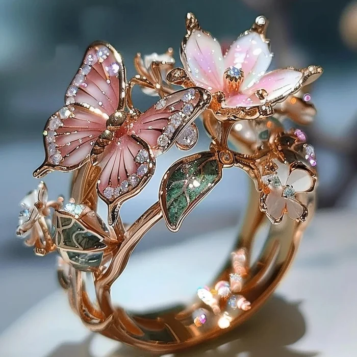 Vintage Golden Prifddinas Floral Ring-Maryam Jewelry