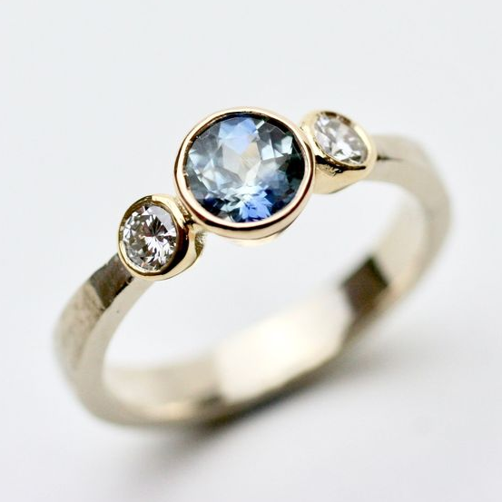 Vintage Cosmic Blue Glass Ring-Maryam Jewelry