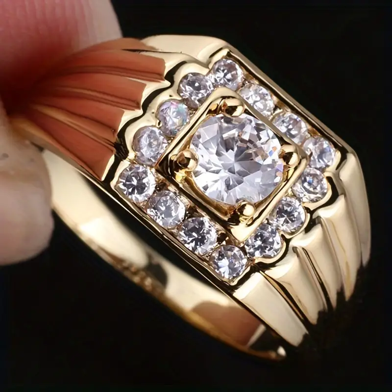 Vintage Gold Layer Zirconia Ring-Maryam Jewelry
