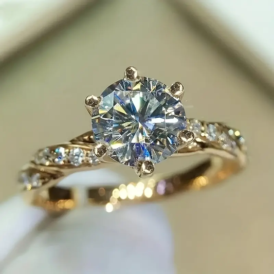 Vintage Inlaid Zirconia Bright Ring-Maryam Jewelry