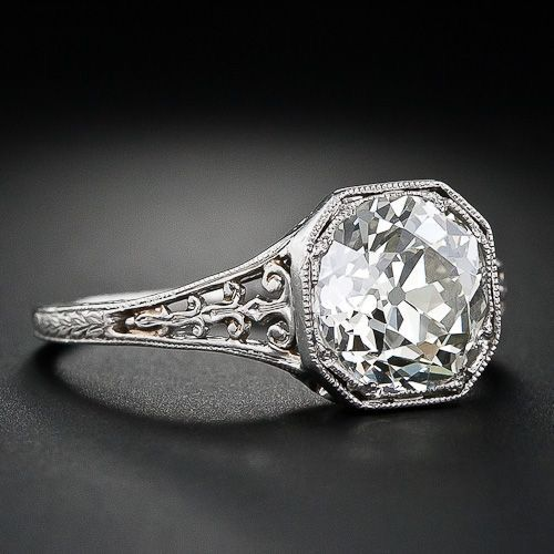 Vintage Bright Glass Silver Zirconia Ring-Maryam Jewelry