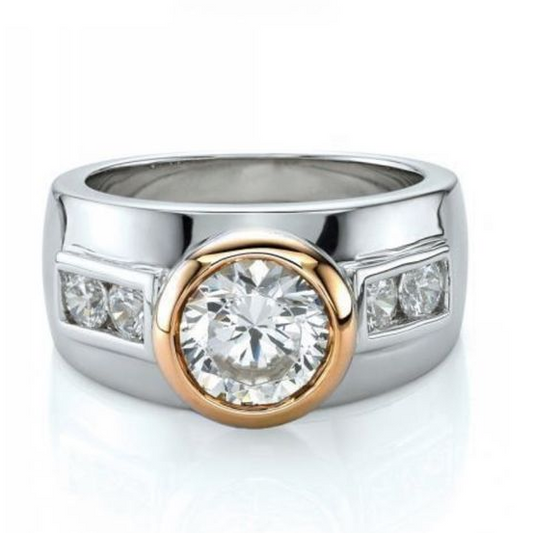 Vintage Silver Zirconia Bright Ring-Maryam Jewelry