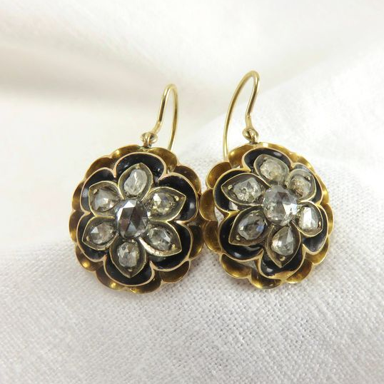 Vintage Flower Rounded Mandala Earrings-Maryam Jewelry