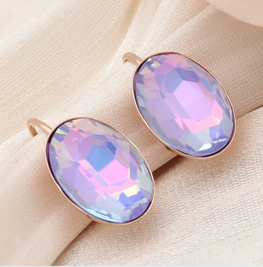 Elegant Purple Opal Earrings-Maryam Jewelry