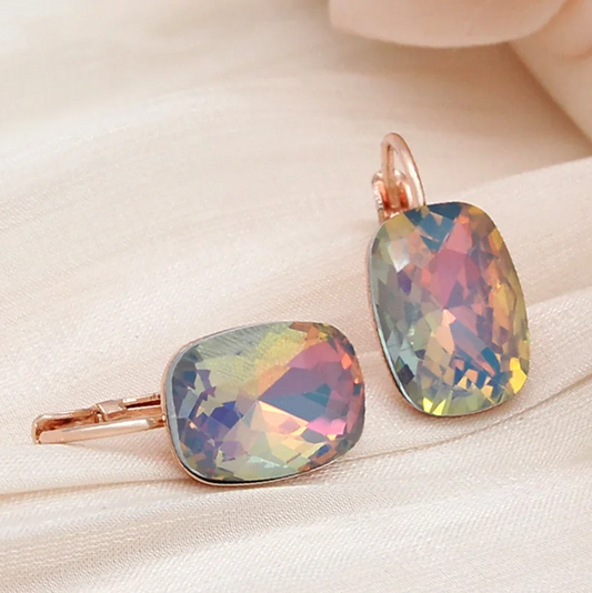 Elegant Colorful Rounded Opal Earrings-Maryam Jewelry