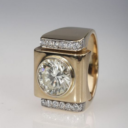 Vintage Golden Bright Seal Ring-Maryam Jewelry