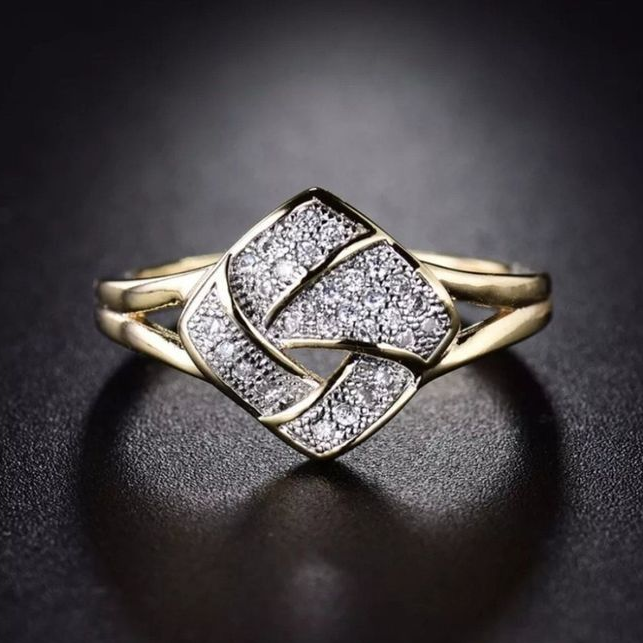 Vintage Bright Symbol Gold Ring-Maryam Jewelry