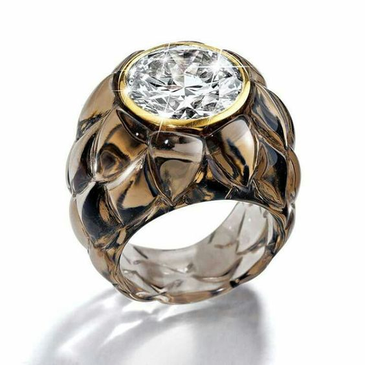Vintage Zirconia Seal Ring-Maryam Jewelry