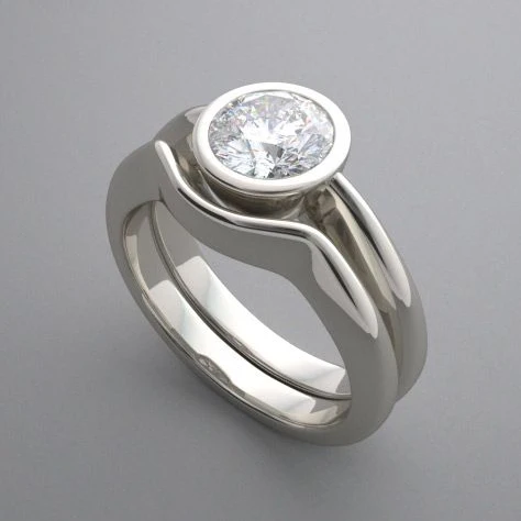 Vintage Inlaid Crystal Silver Ring-Maryam Jewelry