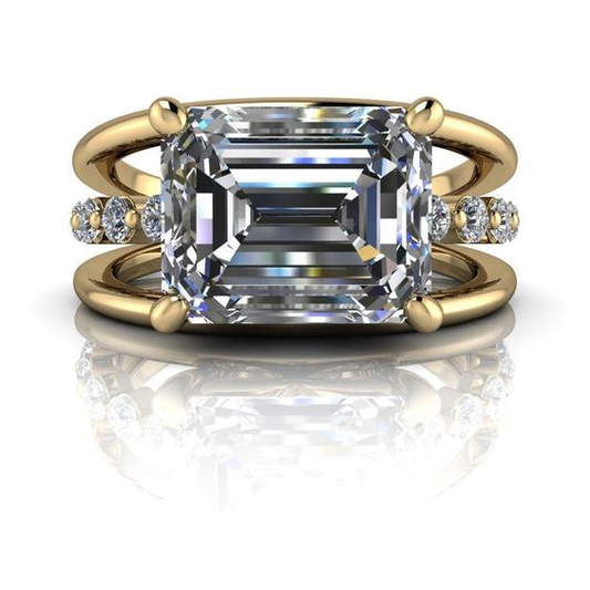 Vintage Zirconia Gold Layered Ring-Maryam Jewelry