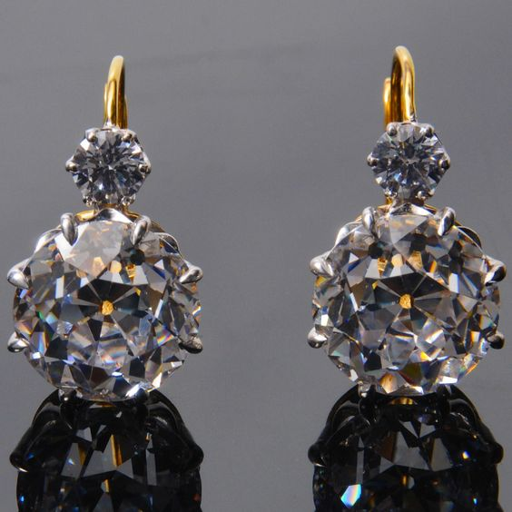 Vintage Dark Glass Rounded Earrings-Maryam Jewelry