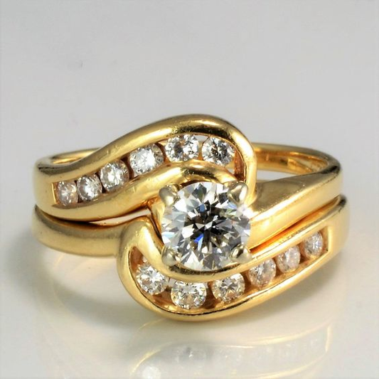 Vintage Gold Zirconia Spiral Ring-Maryam Jewelry