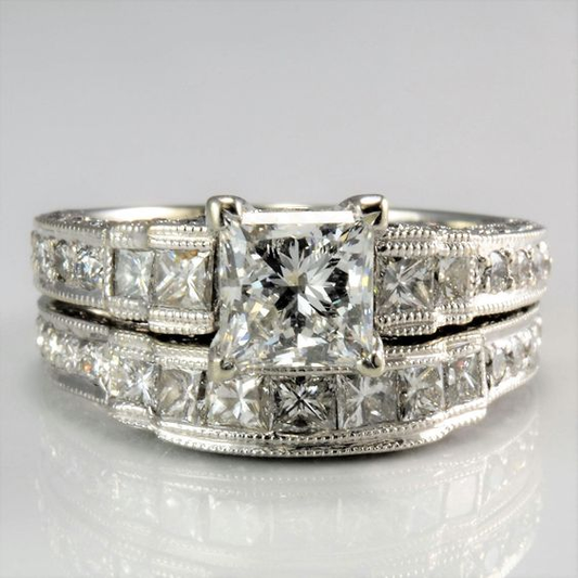 Vintage Zirconia Layered Silver Ring-Maryam Jewelry