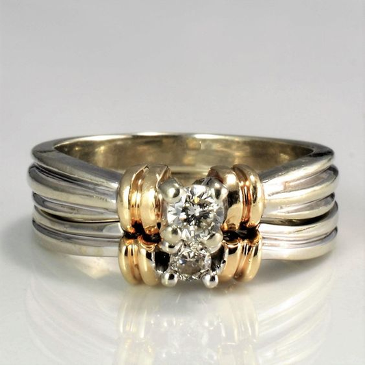 Vintage Zirconia Knotted Silver Ring-Maryam Jewelry
