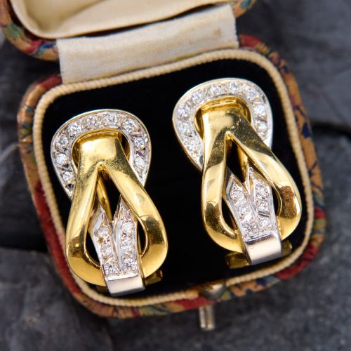 Vintage Elegant Golden Earrings-Maryam Jewelry