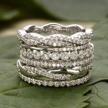Vintage Layered Zirconia Ring-Maryam Jewelry