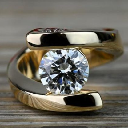 Vintage Spiral & Zirconia Ring-Maryam Jewelry