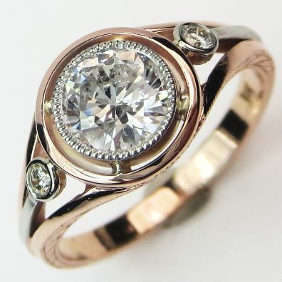 Vintage Inlaid Rounded Crystal Ring-Maryam Jewelry