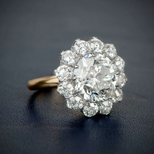 Vintage Crystaline Flower Ring-Maryam Jewelry