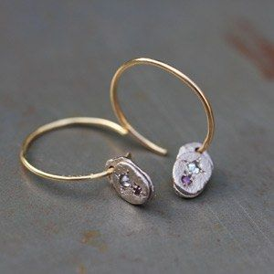 Vintage Dangling Silver Plated Hoop Earrings-Maryam Jewelry