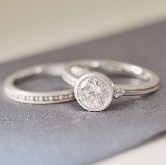 Vintage Silver Zirconia Ring Set-Maryam Jewelry