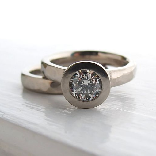 Vintage Silvered Zirconia Ring Set-Maryam Jewelry