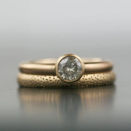 Vintage Golden & Glass Ring-Maryam Jewelry
