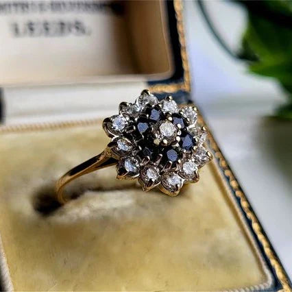 Vintage Crystal Blue Ring-Maryam Jewelry